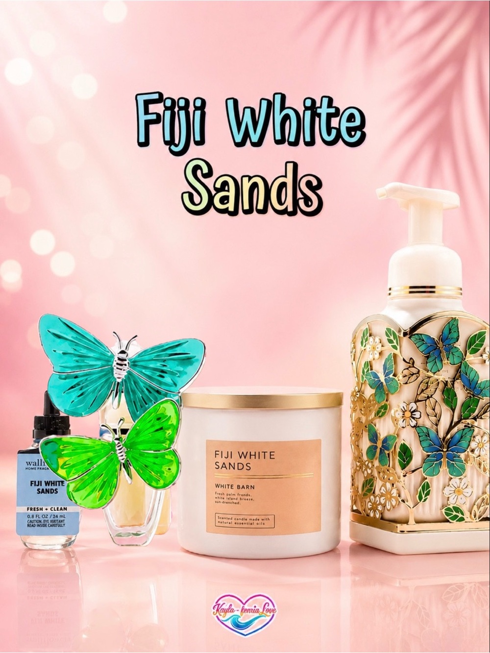 BBW 🦋 Fiji White Sands + Butterflies 🦋 5 pc set